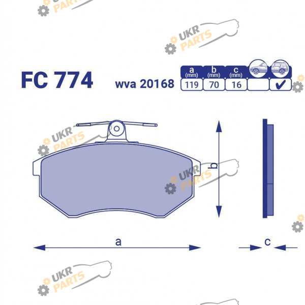 Тормозные колодки FriCo FC 774
